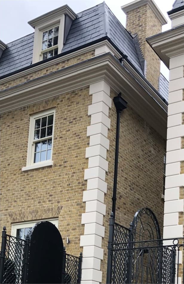 Quoin stones as installed at a private residence
