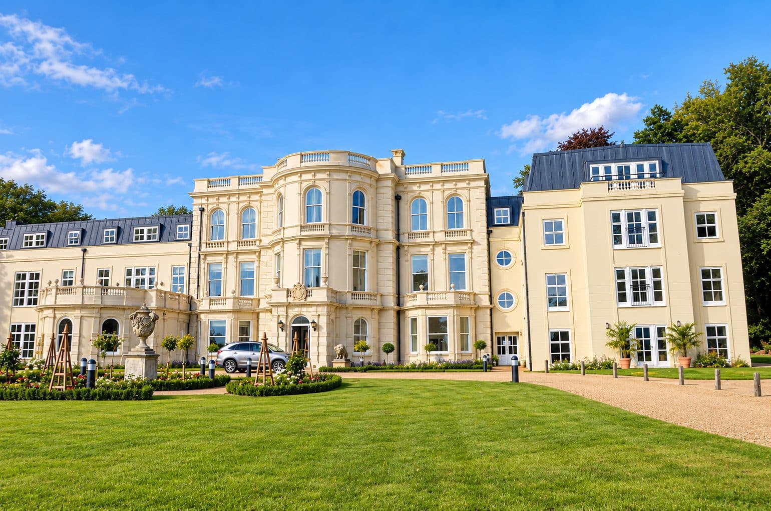 Period house with cream rendered wings